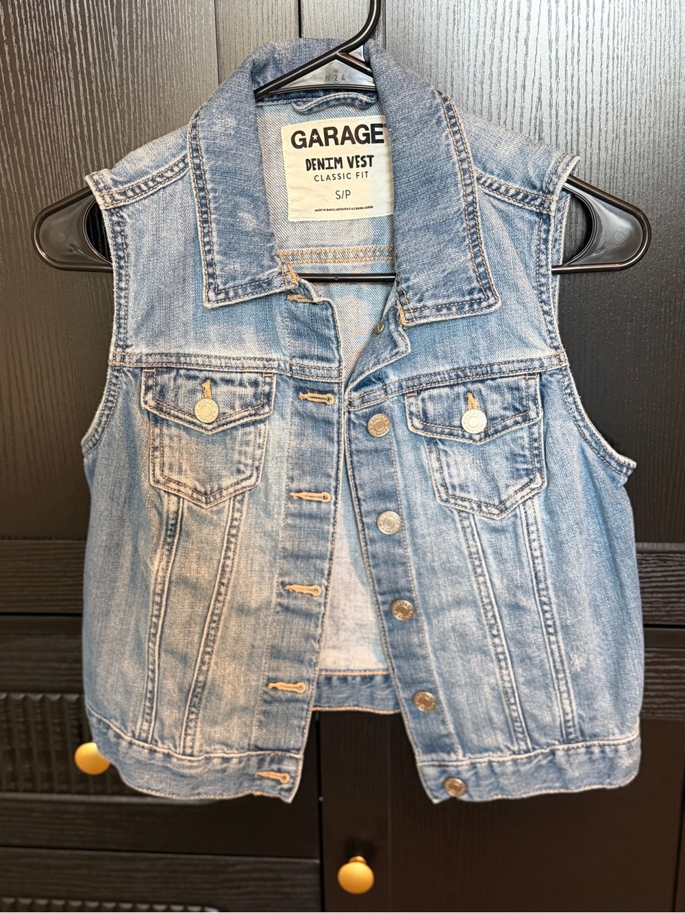 Garage Light Blue Denim Vest - Classic Sleeveless Jacket